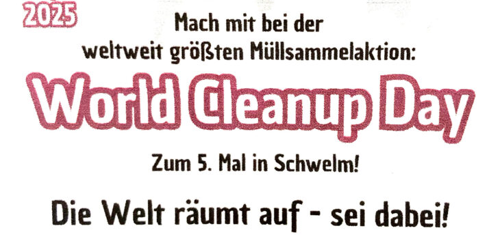 World Cleaup Day 2025 Flyer zur Schwelmer Aktion